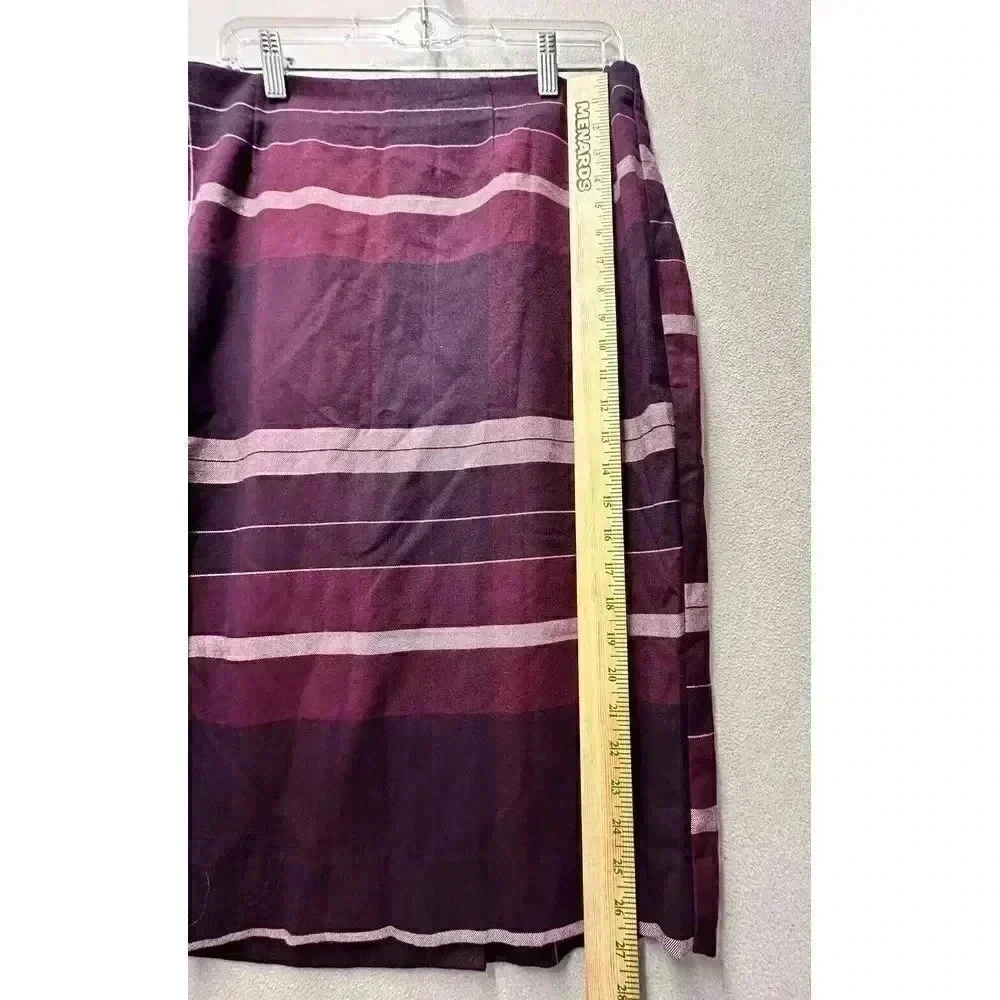 NWT 7th Avenue Design Studio New York & Company Purple Striped Pencil‎ Skirt $59 - Picture 4 of 6